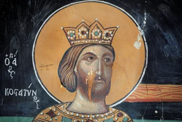 Byzantinisches Fresko aus dem 15. Jahrhundert